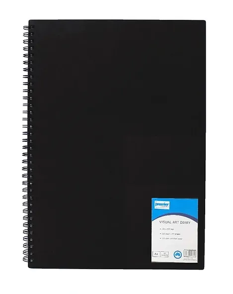 Premier Visual Art Diary A4  120 Pages  125 GSM Cartridge Paper  Spiral Bound  Buy in Multiples of 12