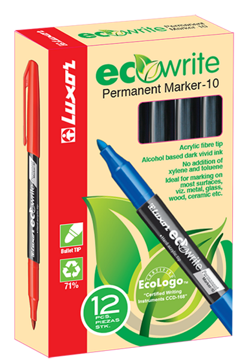 Luxor Eco Permanent Marker Fine Green   Buy in Multiples of 12 