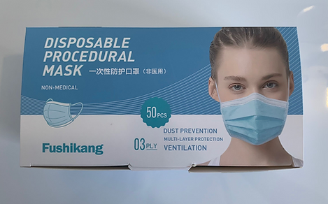 3 Ply Disposable Protective Face Masks  Pack of 50 With Ear Loops Buy in Multiples of 50 masks