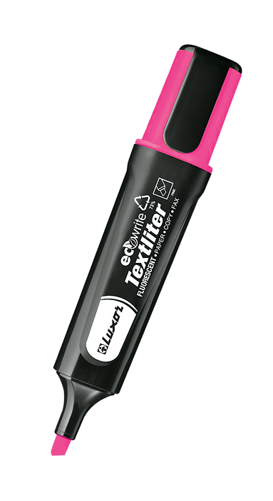 Luxor Highlighter Pink  made using 73 postconsumer recycled materials  Buy in Multiples of 12  Buy in Multiples of 12 