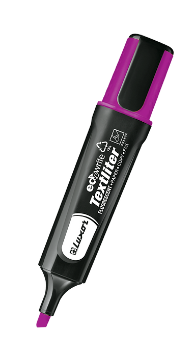 Luxor Highlighter Violet made using 73 postconsumer recycled materials  Buy in Multiples of 12  Buy in Multiples of 12 