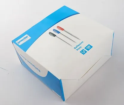 Premier Ballpoint Pens Blue  Box of 100  Smooth Writing  Great Value