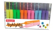Luxor Highlighter Neo Fluorescent Pack of 12 Assorted Colors  Smooth  Vibrant Highlighting