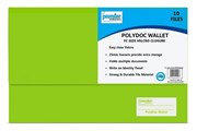 Premier PolyDoc Wallet  Foolscap Size Made from recyclable durable polypropylene material Green Pack of 10