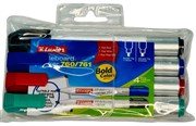 Luxor Whiteboard Marker 760 Assorted Colours Bullet Point  Wallet of 4 Buy in Multiples of 12 Wallets