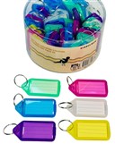 Bibbulmun Key Tags  Assorted Fluorescent Colours  Pack of 50 with Reusable Container