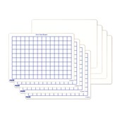 Premier Student Whiteboard Grid 2cm  Flexible PVC Rewritable Board 310x230mm  DoubleSided