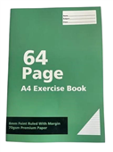 A4 Exercise Books Ruled 8MM 70GSM Premium Paper 64 Pages  Buy in Multiples of 12 