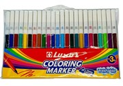 Luxor Colouring Markers  24 Colours Washable Marker Set