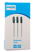 Premier Ballpoint Pens Black  10mm Tip  Box of 50 Pens  Great Value  Super Quality Buy in Multiples of 6
