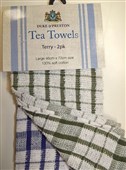 2 Duke  Preston Terry Tea Towels  PK 1