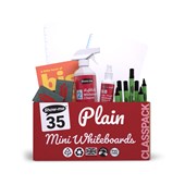 Showme Classpack of 35 x A4 PlainPlain Whiteboards with pens and erasers plus 2 free cleaners