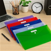 Premier Stationery Document Envelope  A4 Size Pack of 10 Assorted Colours Environmentally Friendly  Recyclable