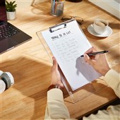 Bibbulmun A4 Clear Clipboard with Strong Metal Clip  Transparent Acrylic