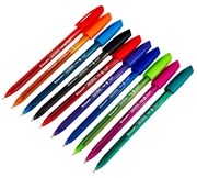 Luxor InkGlide Triangular Barrel Ballpoint Pens Assorted Colours Pack50