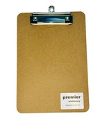 Premier EcoFriendly Masonite Clipboard A5 Size  Durable Wooden Fiber Board with Handy Metal Clip