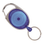 Bibbulmun Retractable Snap Lock Key Holders  25mm Pack of 4 Blue